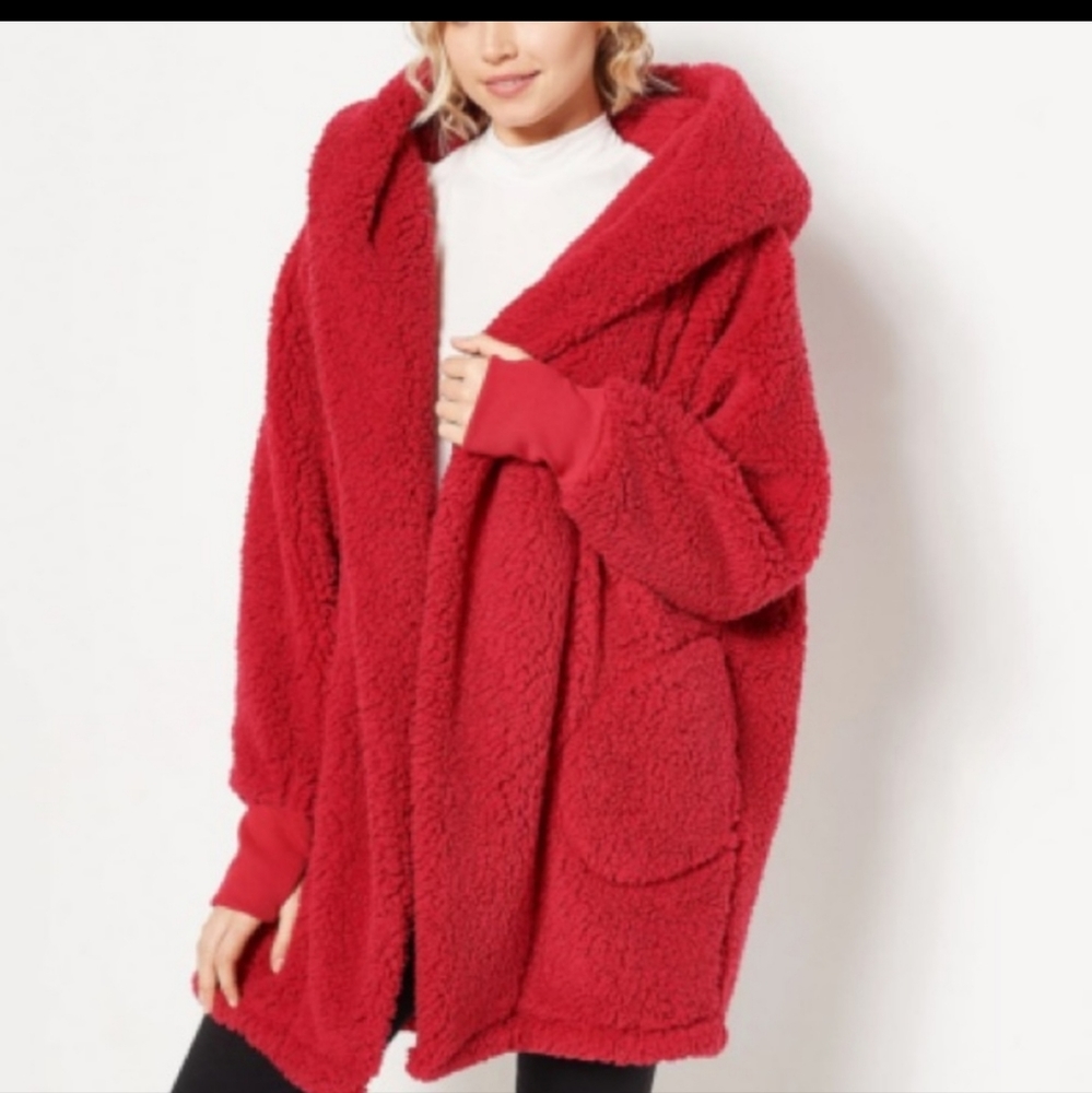 G.I.L.I Hooded sherpa Red size xs/s
